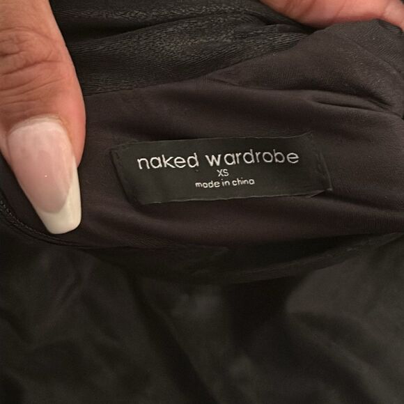 NAKED WARDROBE the drip, drip, drip black bodysuit Size XS - Picture 6 of 8